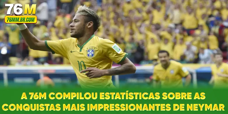 A 76M compilou estatísticas sobre as conquistas mais impressionantes de Neymar