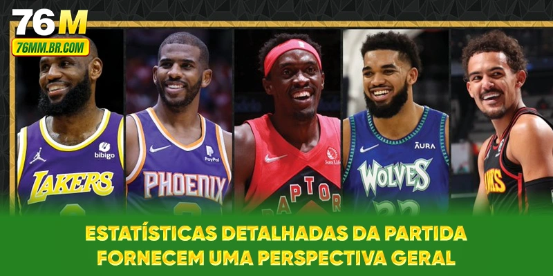 Estatísticas detalhadas da partida fornecem uma perspectiva geral